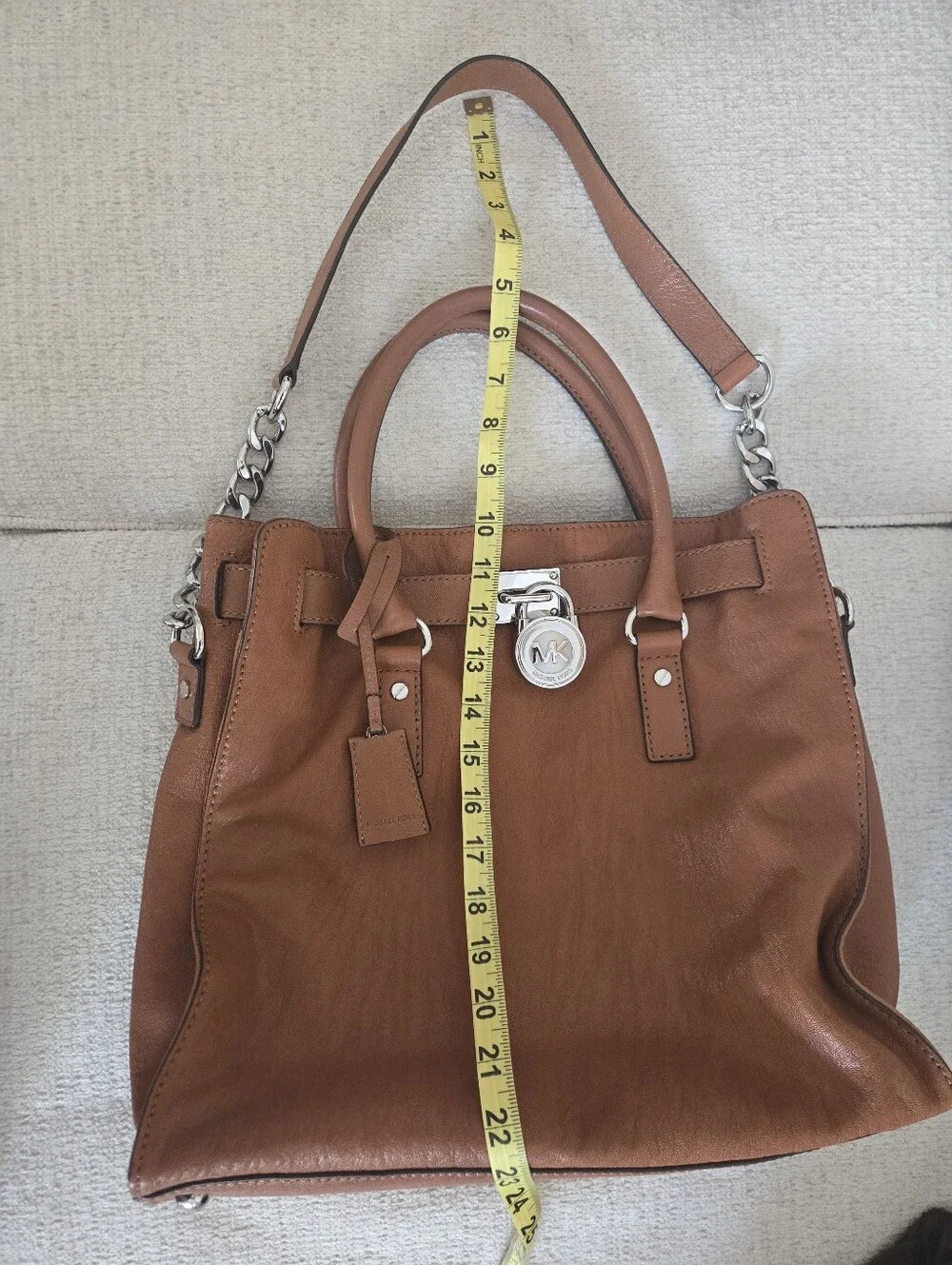 EUC MICHAEL Michael Kors Hamilton Large Soft Leather Satchel/Tote